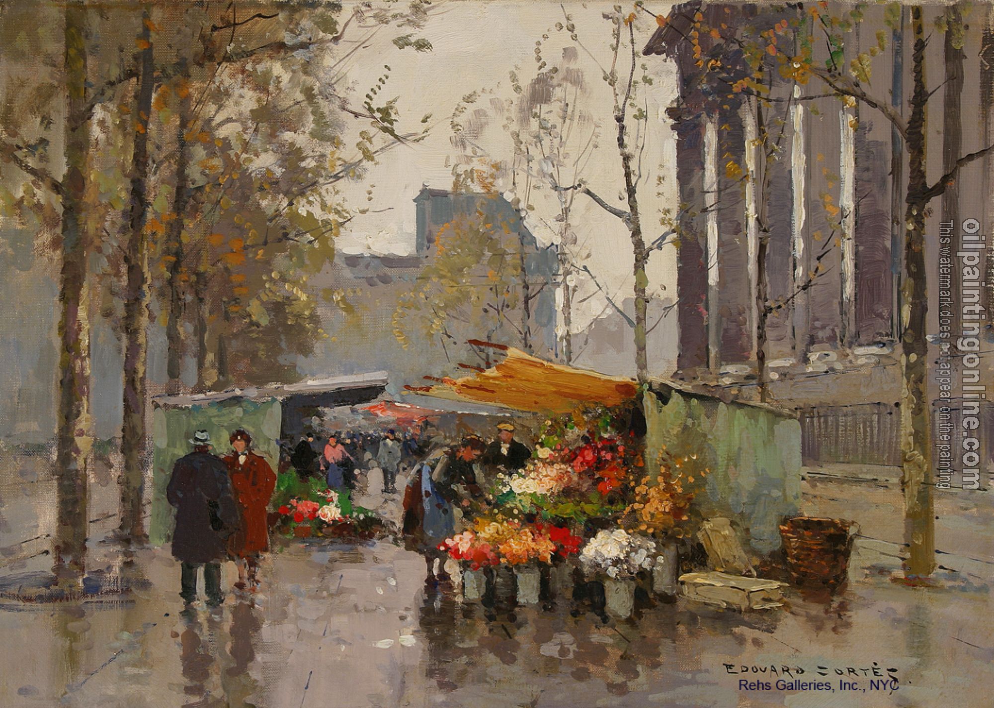 Edouard Cortes - Flower Market, Madeleine